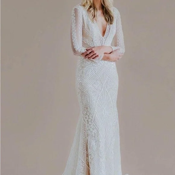 Dresses Petite Long Sleeve Lace Wedding Dress Poshmark